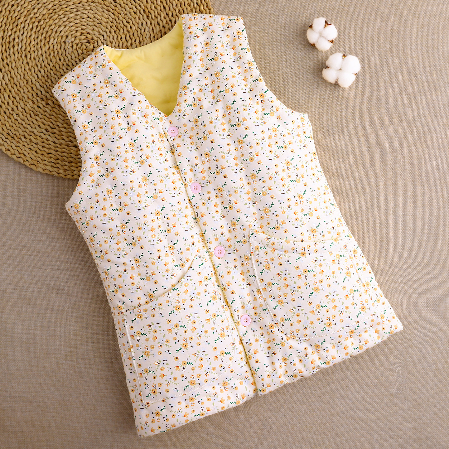 纯手工棉花马夹女士秋冬季保暖马甲内穿外穿坎肩加厚修身内胆背心