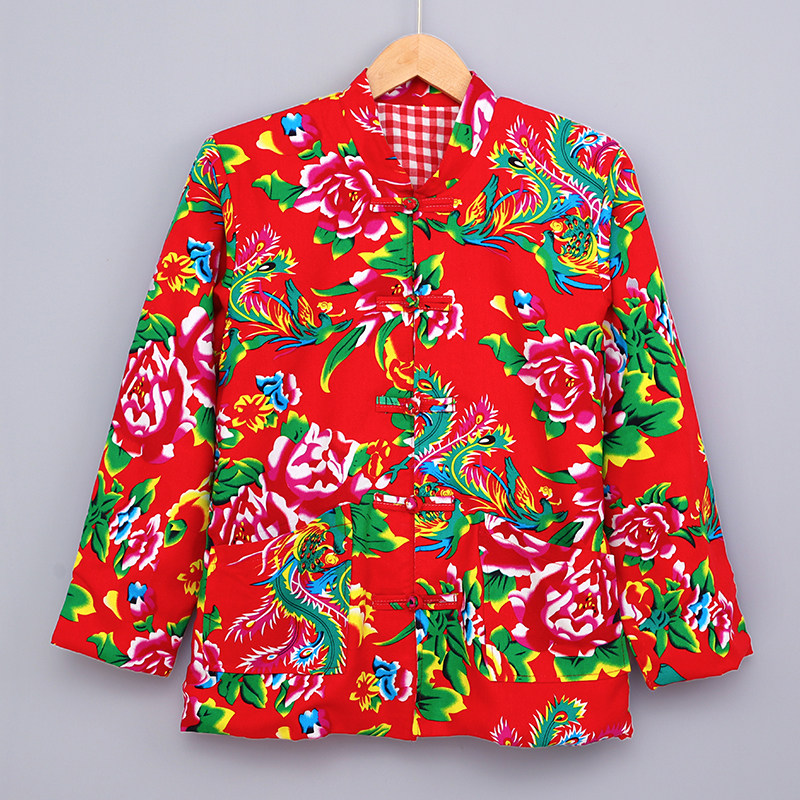 东北大花布上衣纯棉外套成人衬衣时尚网红潮流长袖褂子中国风,女装/女士精品,民族服装/舞台装,淘宝优惠券,粉丝福利购,淘宝优惠卷