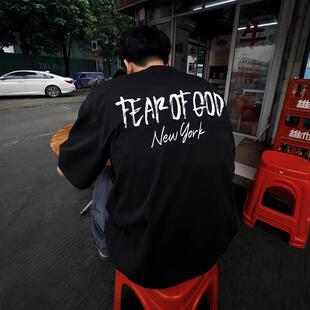 ESSENTIALS美式 GOD 复线潮牌FOG宽松短袖 T恤纯棉男士 FEAR 夏季