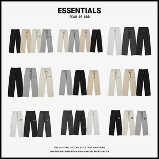 高街潮流多色 男女宽松休闲裤 ESSENTIALS美式 风FOG宽松直筒长裤