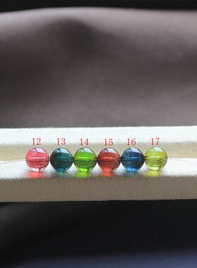 天然碧玺蓝卢比莱圆珠隔珠