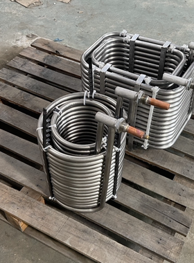 304不锈钢3P5P10P15匹冷水机制冷盘管蒸发器换热器冷却散冷器