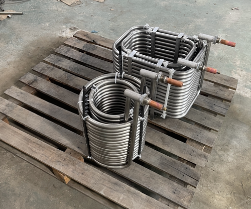 304不锈钢3P5P10P15匹冷水机制冷盘管蒸发器换热器冷却散冷器