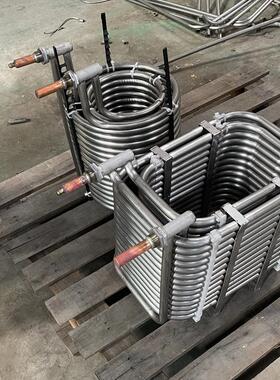 304不锈钢盘管蒸发器1P3P5P10P15-20P盘管蒸发器冷却器冷水机器