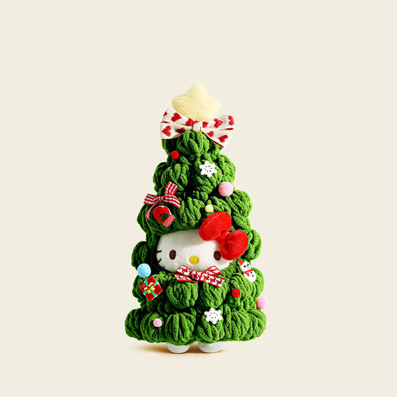 日本正版HelloKitty圣诞树毛绒挂件限定公仔包挂饰