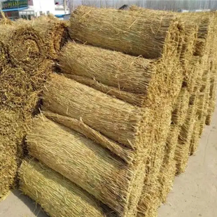 稻草帘子道路防滑保温草垫子编织草袋草包大棚保温草苫子装 饰草帘