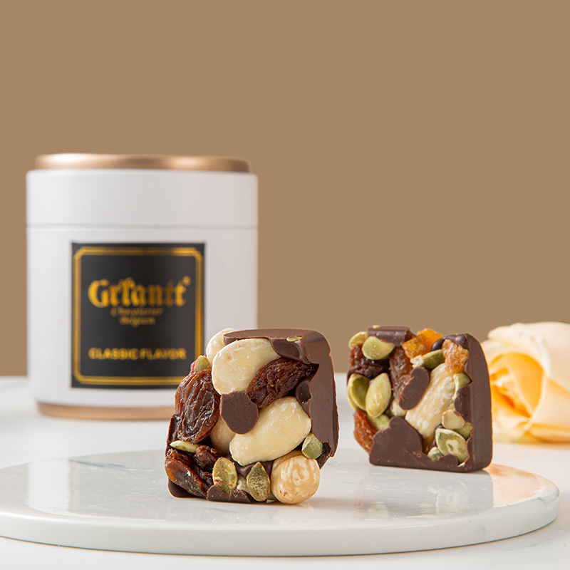 比利时进口巧克力坚果黑巧橙皮条