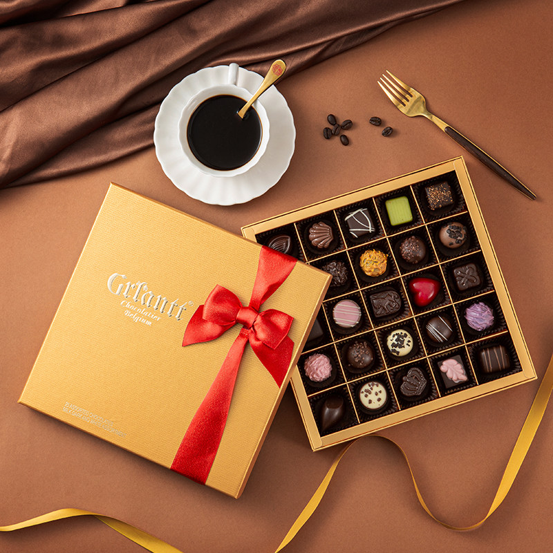 比利时进口巧克力礼盒装25颗手工夹心黑巧高档零食伴手礼新年礼物,零食/坚果/特产,夹心巧克力,淘宝优惠券,粉丝福利购,淘宝优惠卷
