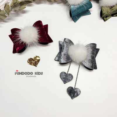 pandodo独家手工韩国丝绒蝴蝶结