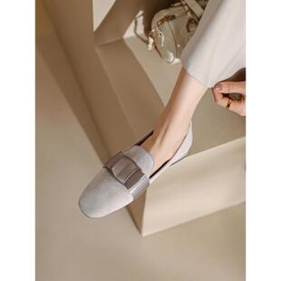 秋季 小风豆豆女鞋 真皮乐福鞋 女皮鞋 平底英伦 2025单鞋 新款 鞋