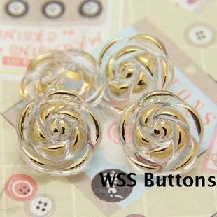 开衫 扣 雪纺扣大衣毛衣扣风衣扣外套扣 金色花朵衬衫 纽扣扣子