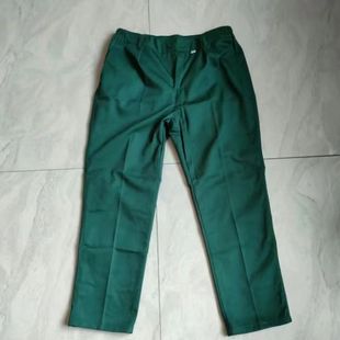 工作服绿色裤子秋冬薄款工装裤园林工人车间物流邮政耐磨劳保裤