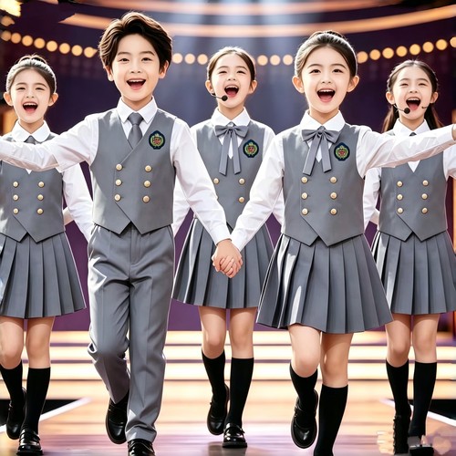儿童合唱团马甲套装小学生班服