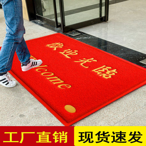 欢迎光临门垫电梯店铺地垫防滑进门入户门口迎宾加厚商用地毯