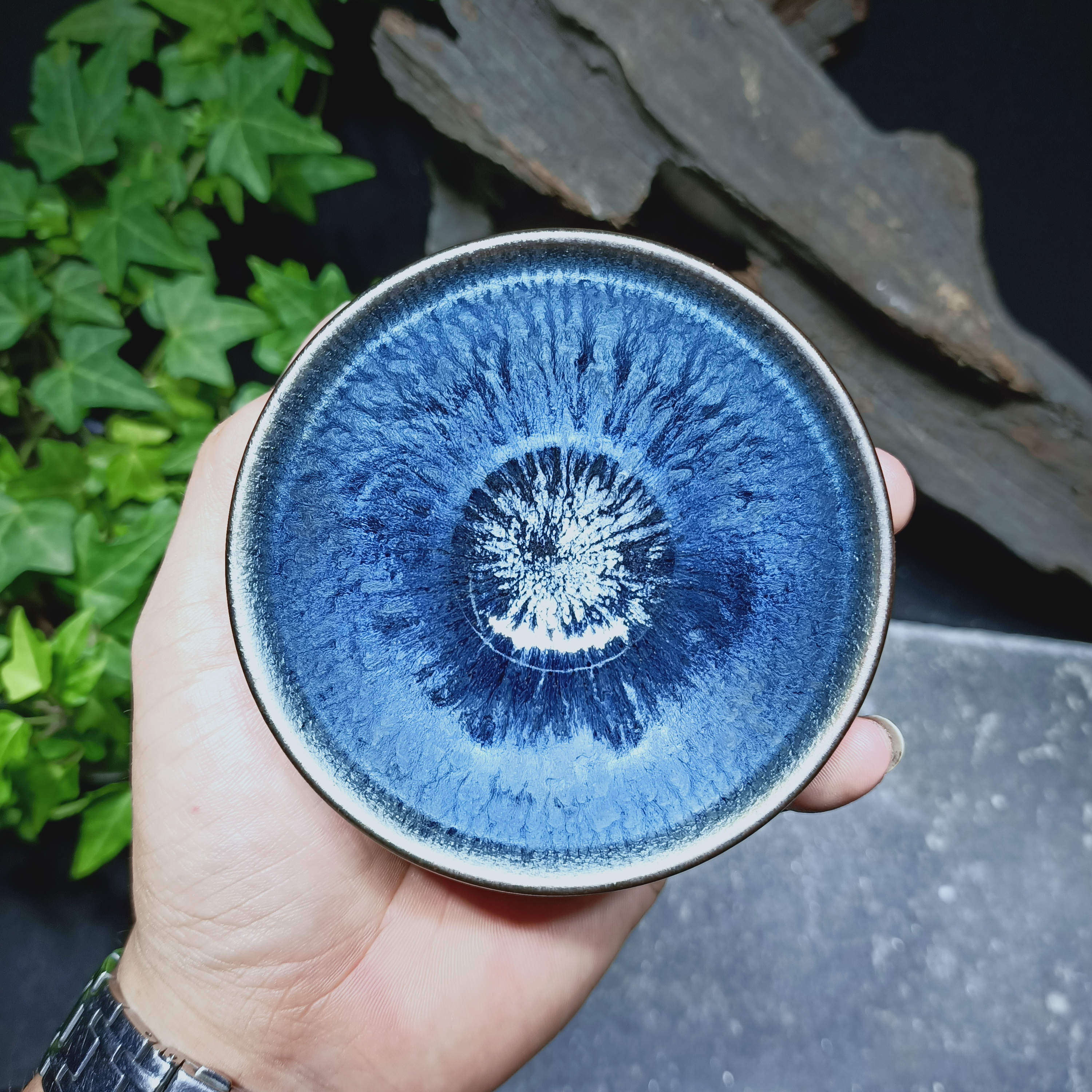 宋御建盏 百花盏束口器型茶具建盏主人杯天然原矿茶盏功夫茶具