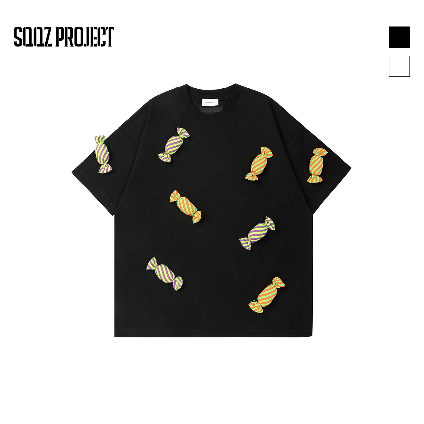 SQQZ PROJECT春夏新款满身立体塞棉糖果短袖T恤男女同款