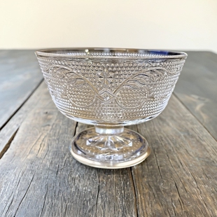 ROUPA罗派创意ins风玻璃酸奶杯矮脚甜品杯透明冰淇淋杯冰沙碗冰凌