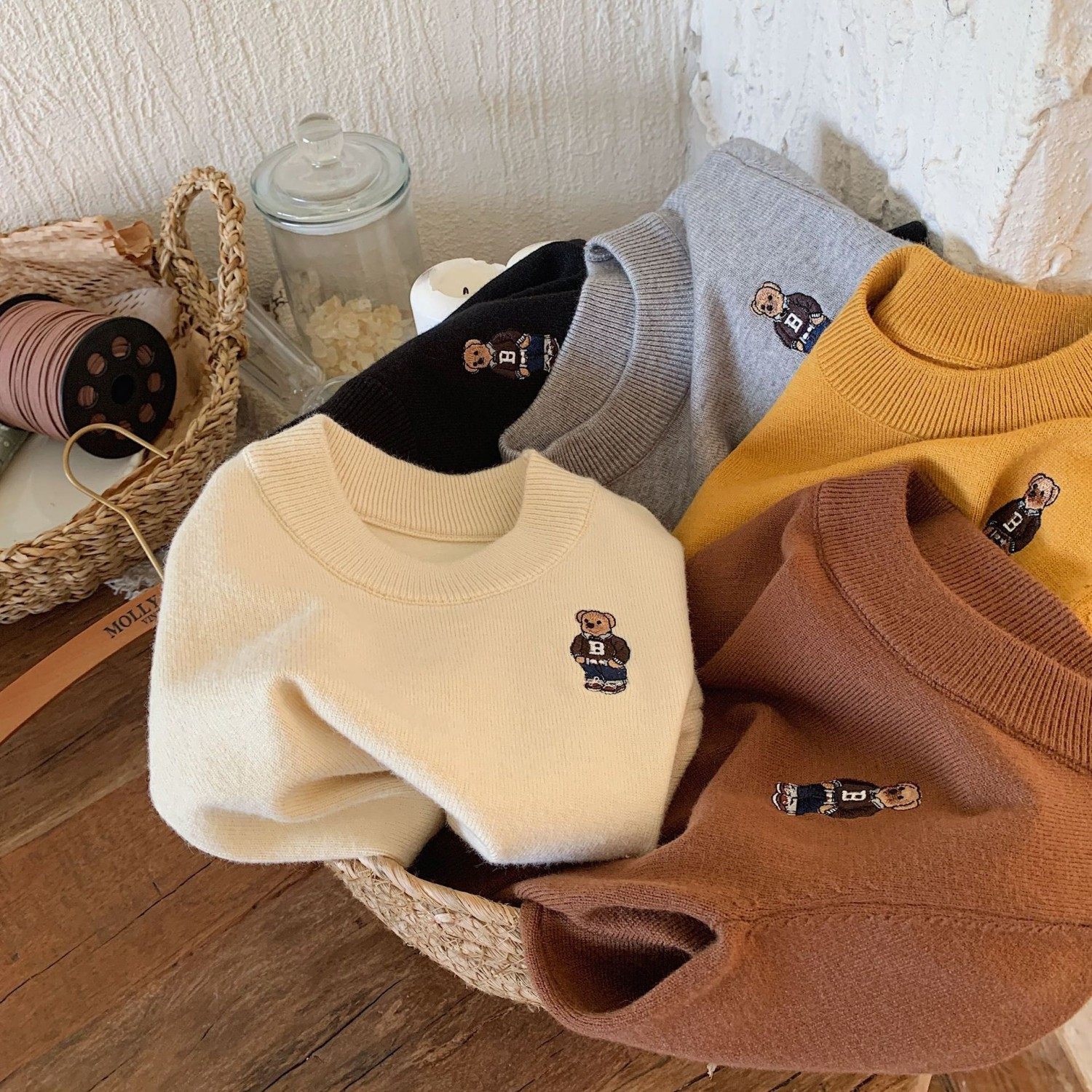 儿童毛衣2025秋冬新款男女童卡通针织毛线衫宝宝圆领小熊保暖毛衣,童装/婴儿装/亲子装,毛衣/针织衫,淘宝优惠券,粉丝福利购,淘宝优惠卷