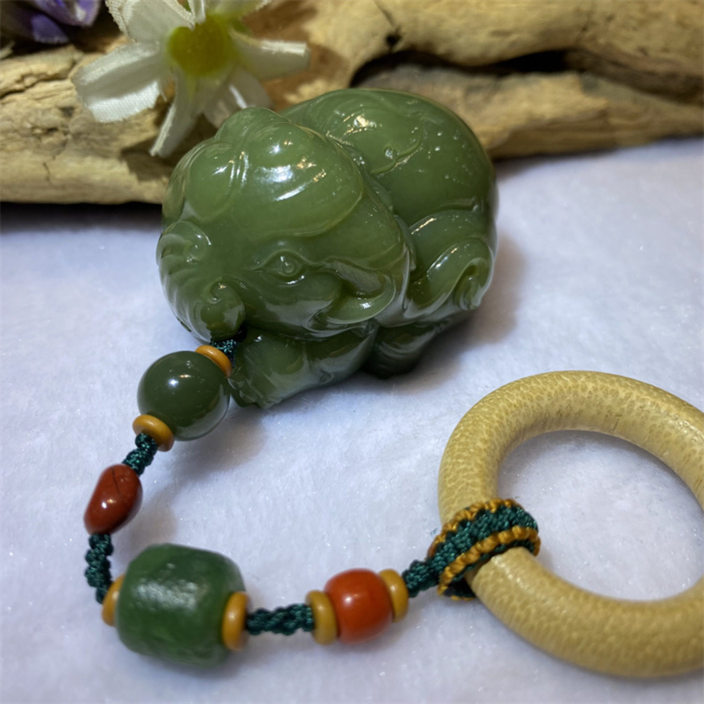 和田玉析木河磨玉大象手把件吊坠手镯手串挂件原石籽料原料手玩件