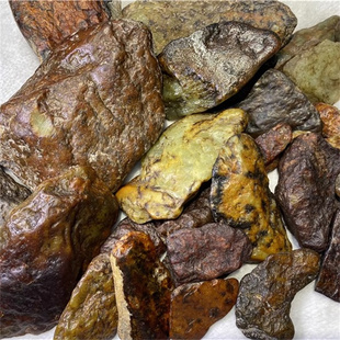 和田玉黄白河磨玉原石原料手把件吊坠手串手镯黄白老玉籽料析木岫