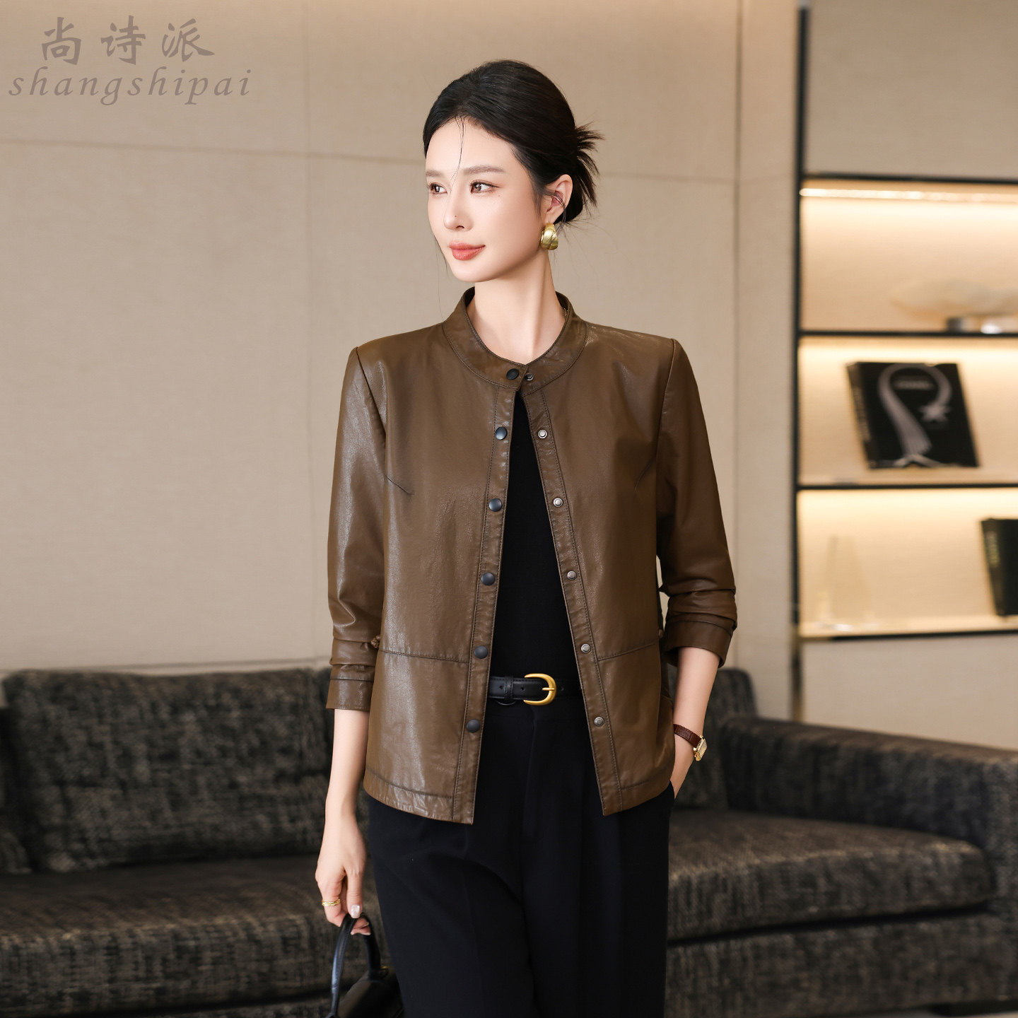 2026春秋真皮绵羊皮短款皮衣女