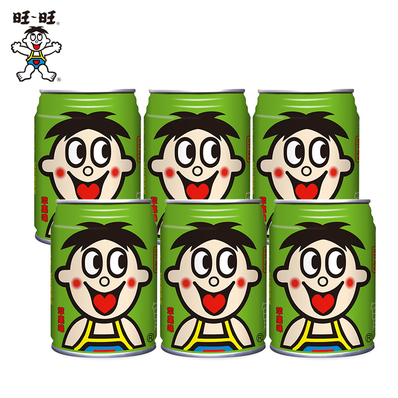 旺旺旺仔牛奶苹果味245ml*6罐儿童学生早餐牛奶饮品批发散装组合