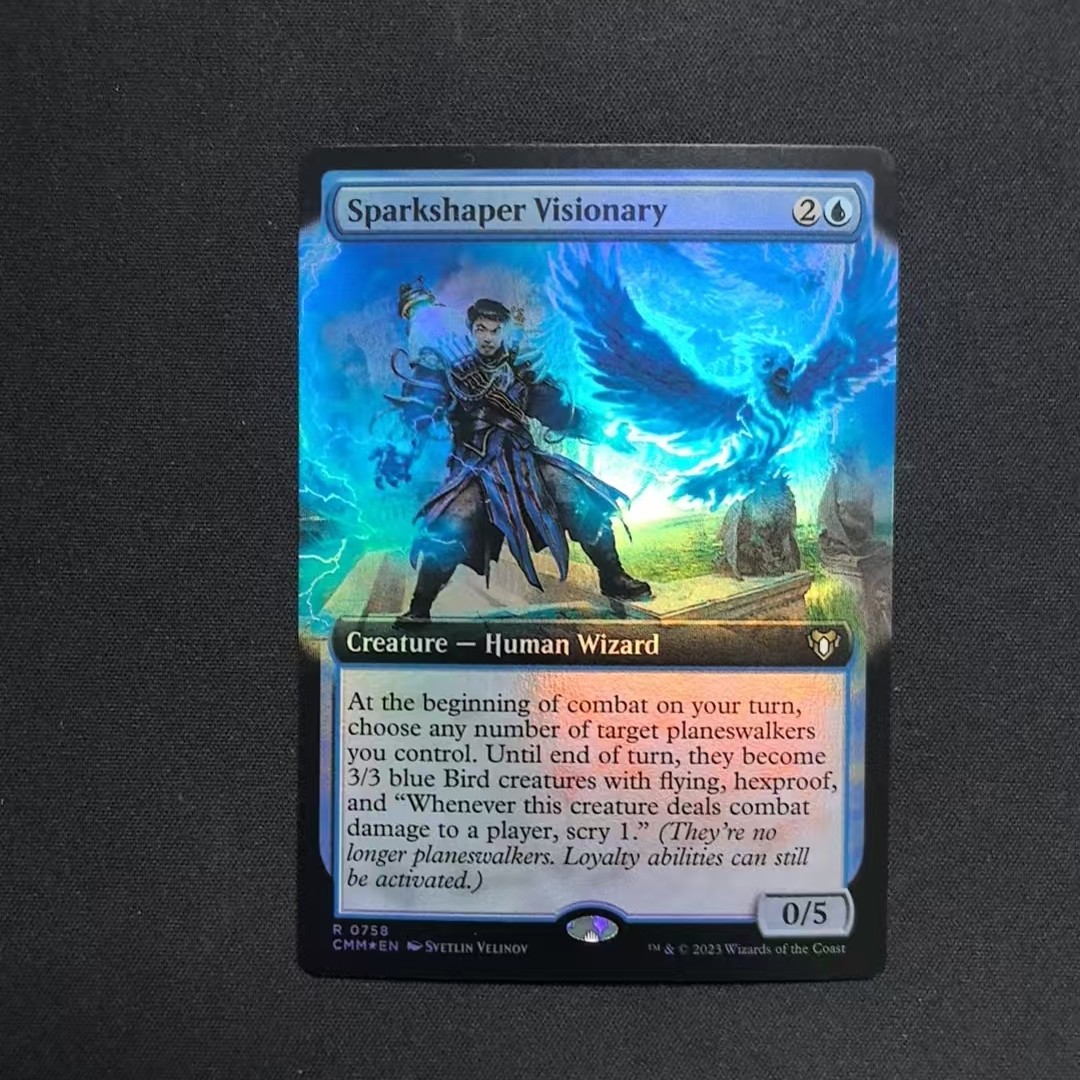 万智牌 CMM 塑火花幻视师 Sparkshaper Visionary 英文扩画闪美印