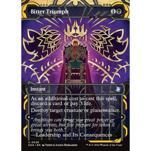 【北境卡牌】万智牌 惨痛胜利 Bitter Triumph SOA 英文平/闪卡