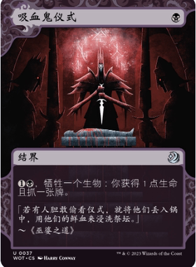 万智牌 吸血鬼仪式 Vampiric Rites WOT 中/英文 平/闪卡 银
