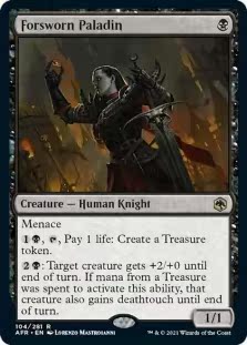 万智牌 被遗忘国度 AFR 弃誓圣武士 Forsworn Paladin 英文 黑色