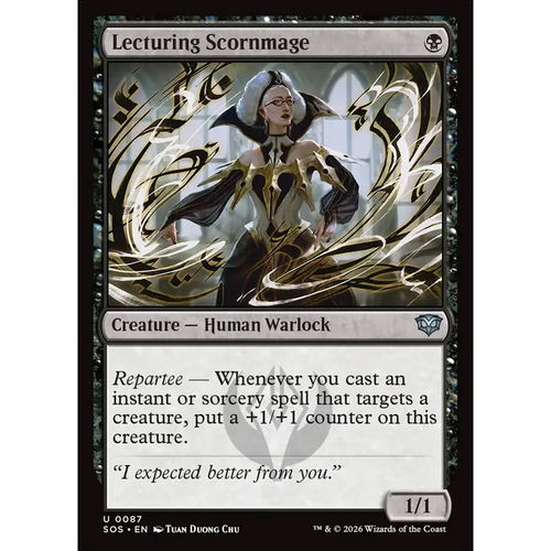 万智牌 授课蔑法师 Lecturing Scornmage SOS 英文平/闪卡 银