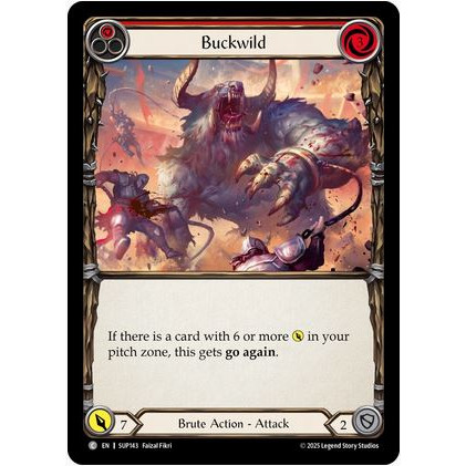 【北境卡牌】赤魂战纪 FAB Buckwild SUP 红/黄/蓝色 英文平/闪卡图片