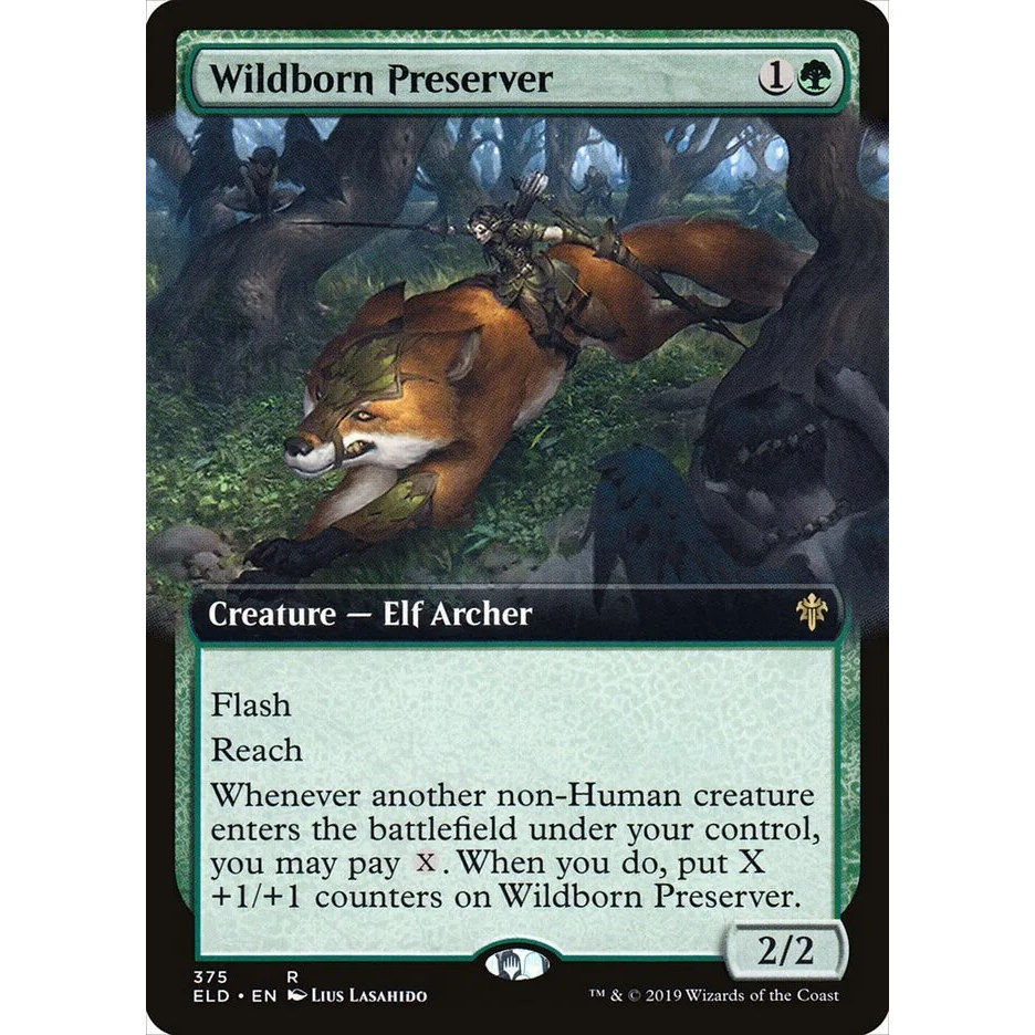 万智牌 幻境保卫者 Wildborn Preserver ELD 英文扩画平/闪卡 金