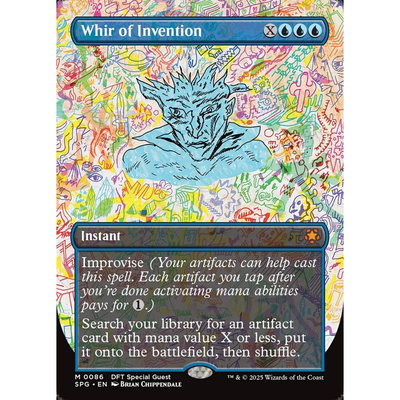 万智牌 创发隆响 Whir of Invention SPG 英文异画平卡 秘稀