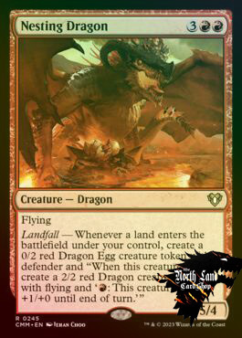 万智牌 筑巢巨龙Nesting Dragon 英文平闪 CMM指挥官大师 美印 金