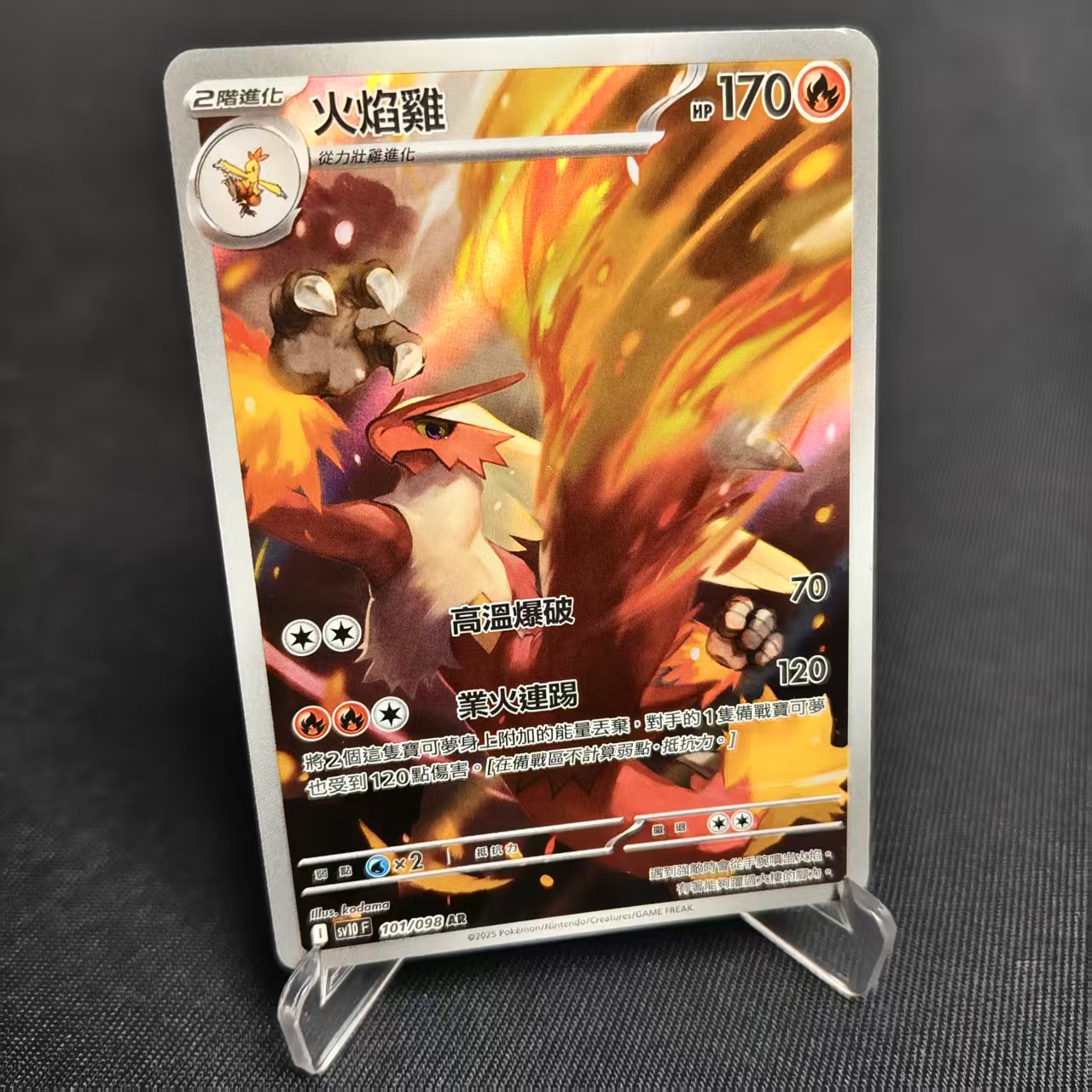 PTCG卡牌繁中火焰鸡AR闪