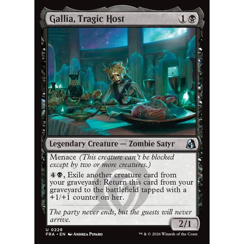 万智牌 悲剧东主伽利娅 Gallia, Tragic Host FRA 英文平/闪卡 银