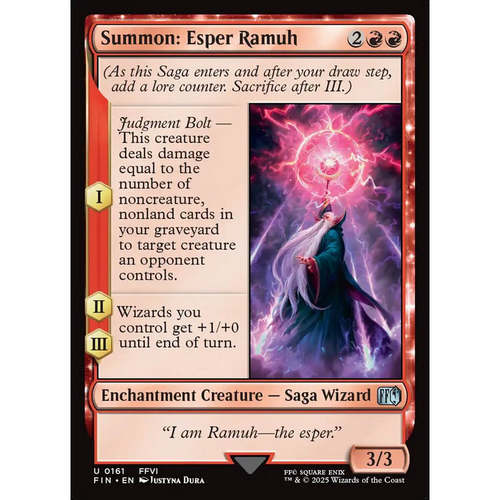 万智牌 召唤：幻兽拉姆 Summon: Esper Ramuh FIN 英文平/闪 银