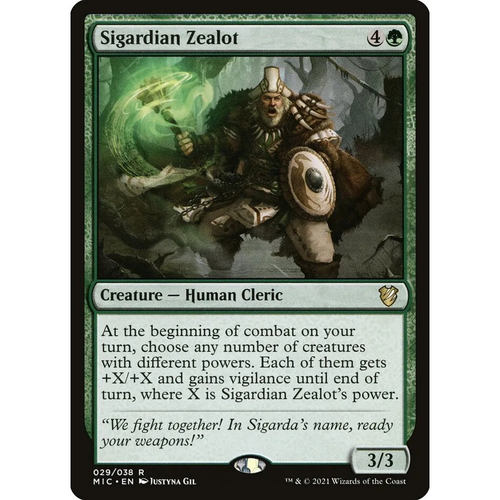 【北境卡牌】万智牌 席嘉妲狂信者 Sigardian Zealot MIC 英文平