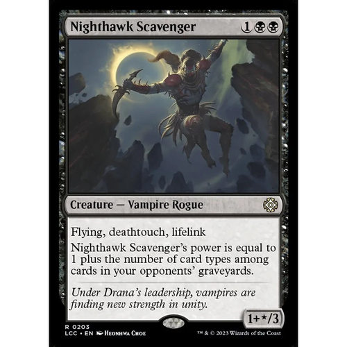 【北境卡牌】万智牌 夜盗清理客Nighthawk Scavenger LCC 英文平