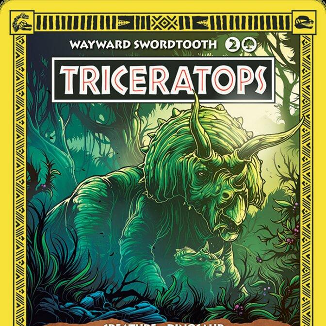 万智牌刚愎剑齿龙SLD英文平卡金