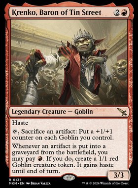 万智牌 锡街爵主克仑可Krenko, Baron of Tin Street简中/英文MKM