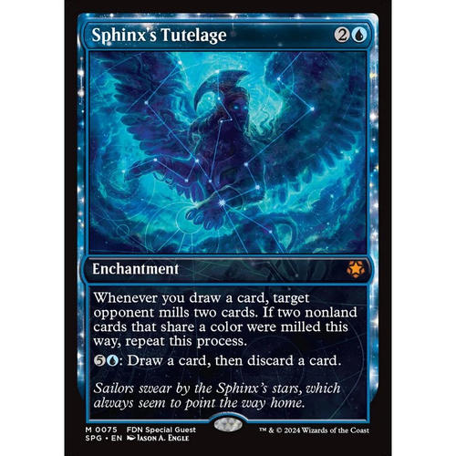 万智牌 史芬斯的指导 Sphinx's Tutelage SPG 英文异画平卡 秘稀