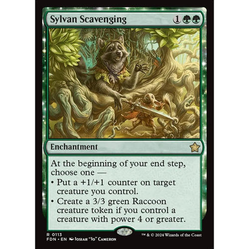 万智牌 森林清还 Sylvan Scavenging FDN 英文平/闪卡 金