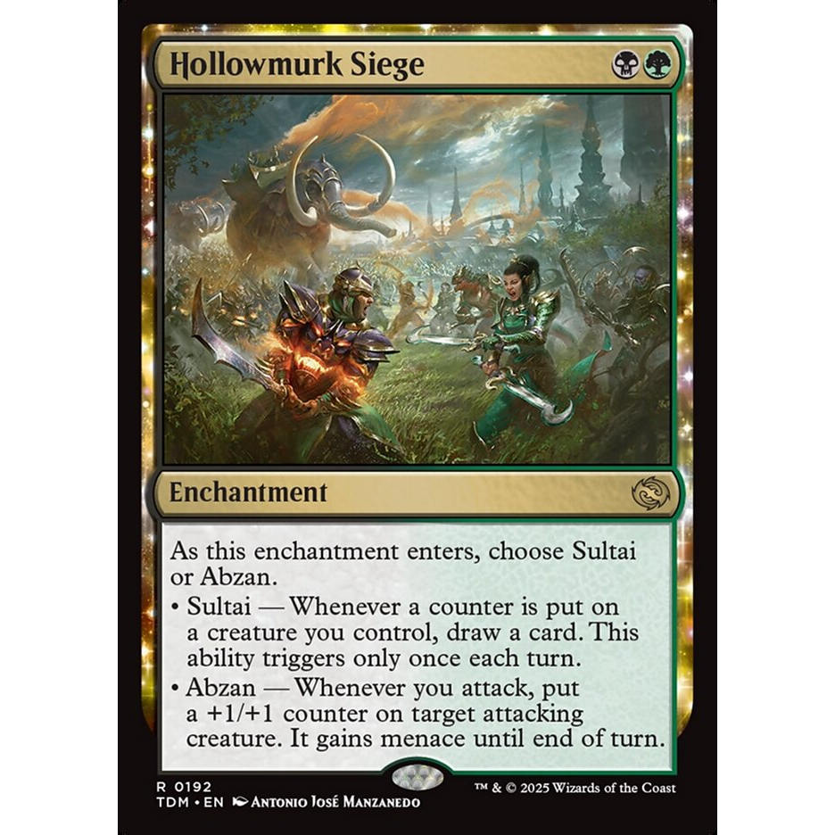 【北境卡牌】万智牌 围攻黝谷 Hollowmurk Siege TDM 英文 金