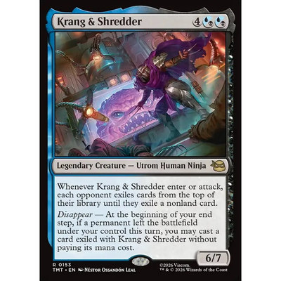 万智牌 克朗与施瑞德 Krang & Shredder TMT 英文平/闪卡 金