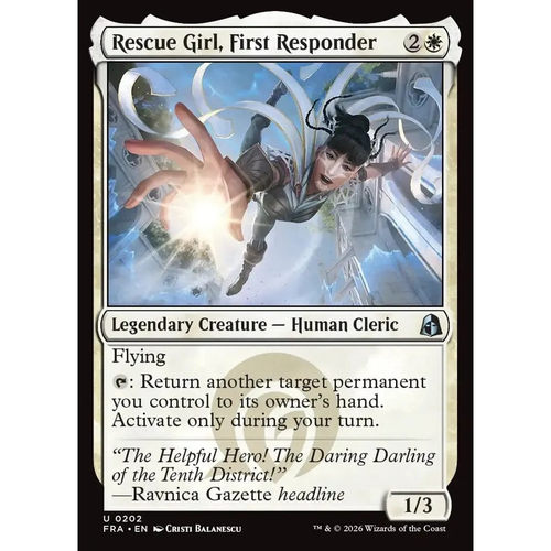 万智牌 急救高手救护女郎 Rescue Girl, First Responder FRA英文