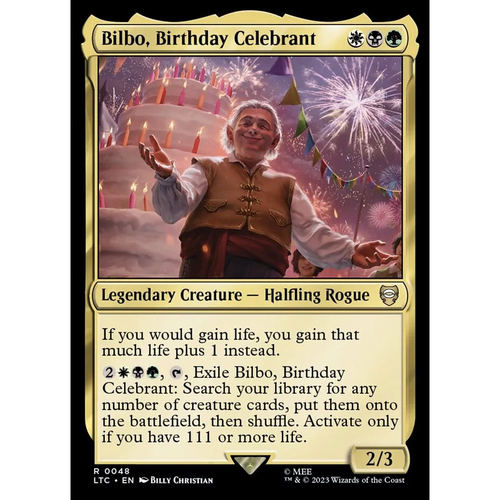 万智牌 生日寿星比尔博 Bilbo, Birthday Celebrant LTC中/英文平