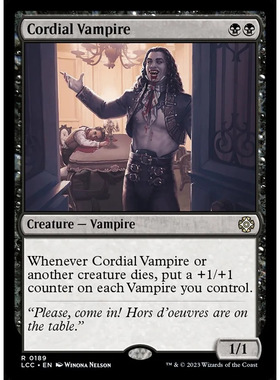 【北境卡牌】万智牌 热忱吸血鬼 Cordial Vampire LCC 英文平卡