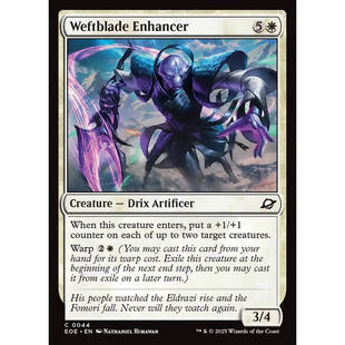 【北境卡牌】万智牌 星丝刃增能师 Weftblade Enhancer EOE 英文